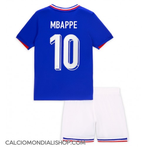 Maglie da calcio Francia Kylian Mbappe #10 Prima Maglia Bambino Europei 2024 Manica Corta (+ Pantaloni corti)